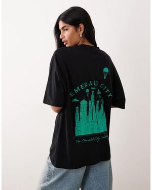 ASOS – oversize-t-shirt - Schwarz