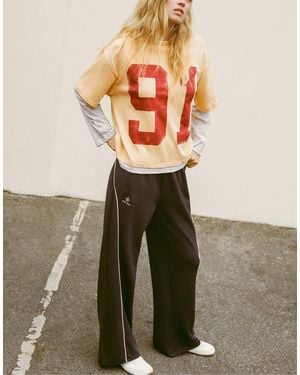Pull&Bear Fließende jogginghose mit paspelierung - Braun