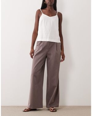 Miss Selfridge Pinstripe Trouser - Brown