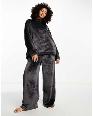 Loungeable Oversized Cosy Lounge Jumper And Trousers Set - Blue