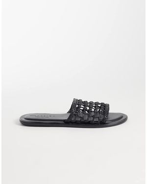 ASOS Fabiola Premium Weave Mule Sandals - Black