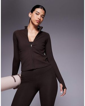 4505 Icon Zip Up Performance Long Sleeve Top - Grey