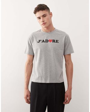 Collusion Slim Graphic T-shirt - Grey