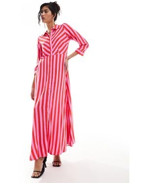 Y.A.S Maxi Shirt Dress - Red