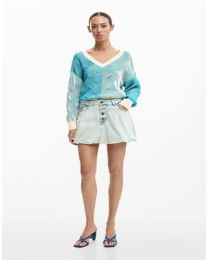 Desigual Minifalda Vaquera - Azul