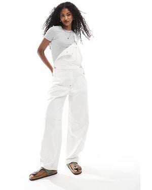 ASOS Barrel Leg Dungaree - White
