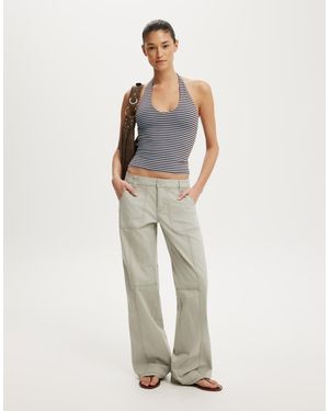 Cotton On Lexi Low Rise Utility Pant - Natural