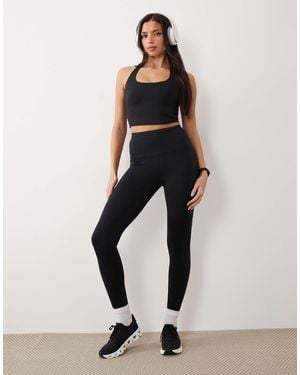 4505 Thermal Running High Waist leggings With Zip Pocket - Black
