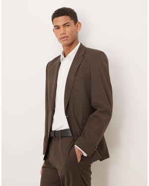 ASOS Washable Wool-blend Skinny Suit Jacket - Brown