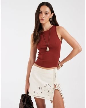 ASOS Twist Detail Scoop Neck Cami - Red
