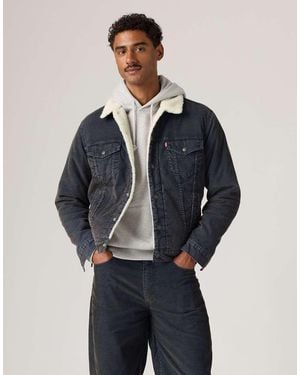 Levi's Corduroy Type Iii Sherpa Trucker Jacket - Blue