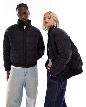 Reclaimed (vintage) Unisex Zip Through Puffer Jacket - Blue
