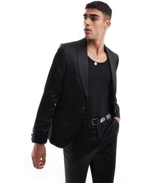 Twisted Tailor Draco Skinny Suit Jacket - Black