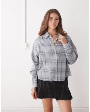 Weekday Boxy Fit Shirt - Gray