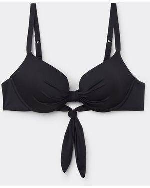 Tezenis Micro Padded Push-Up Bikini Top - Black