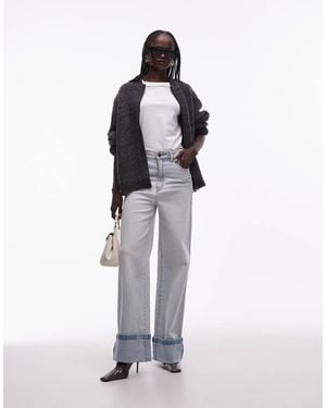 Abrand Jeans 94 High Rise Straight Leg Jeans With Turn Up - White