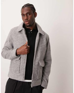 New Look Brushed Texture Jacket - Grey