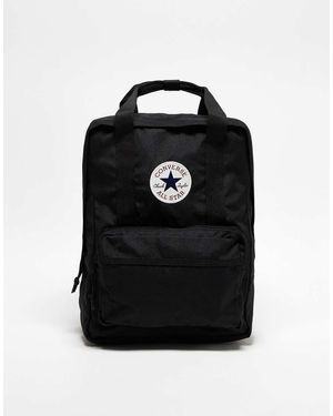 Converse Mochila Pequeña Negra Cuadrada De - Negro