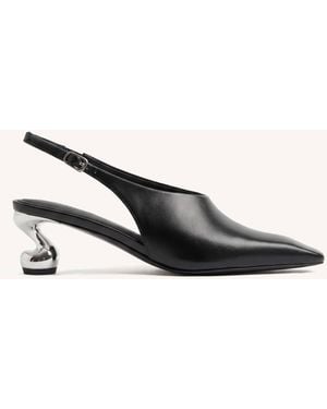 JW PEI Hannah Slingback Sculptural Heels - Natural