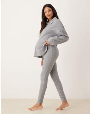 ASOS Asos Design Maternity Lounge Mix & Match Lightweight Fleece legging - Natural