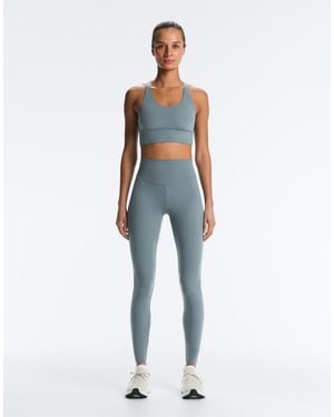 Oysho Comfortlux High-Rise Ankle-Length Leggings - Blue