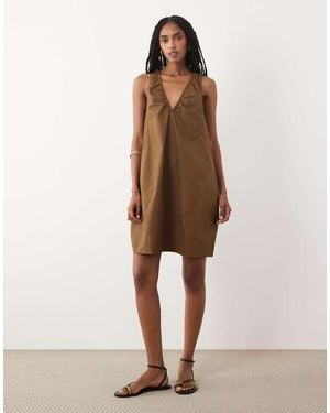 ARKET Vestito Midi Voluminoso Senza Maniche - Neutro