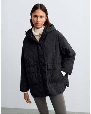 Oysho Fellex Aerogel Padded Jacket With Faux-Fur-Effect Interior - Blue