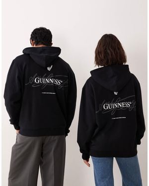 ASOS Unisex Relaxed Hoodie With Guinness Print - Black