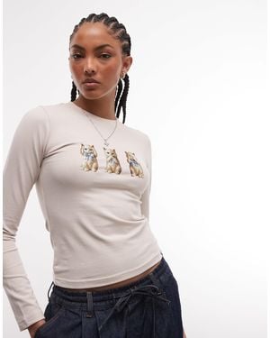 Daisy Street – langärmliges shirt - Grau