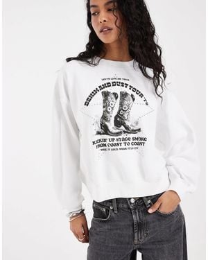 Levi's Sweat-shirt vintage coupe carrée à imprimé graphique - Blanc