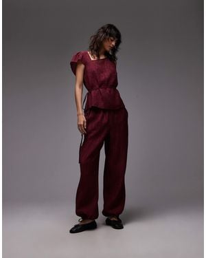 ASOS Crinkle Balloon Pants Co-ord - Purple