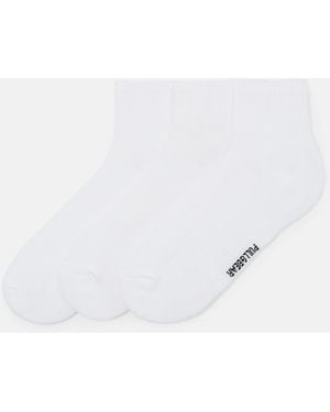 Pull&Bear 3er-pack mittelhohe socken - Weiß