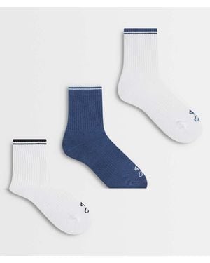 4505 3 Pack Socks With Arch Support - Blue