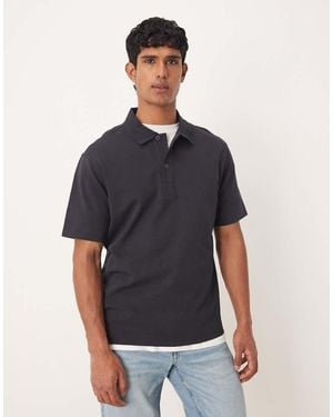Mango Cotton Mix Polo Top - Blue