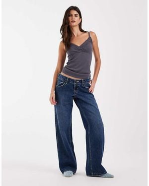 Hollister Ultra Low Rise baggy Jeans - Blue
