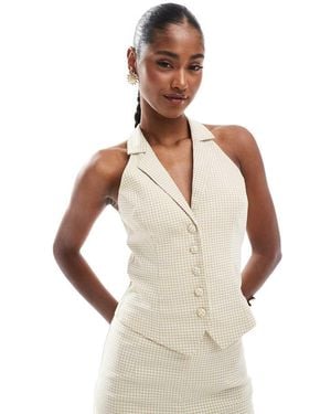 Miss Selfridge Tailored Halter Top Co-ord - White