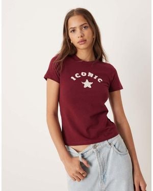 JJXX Tee With Star Graphic - Red