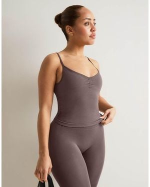 Tala Sculpt Seamless Ruched Vest - Brown