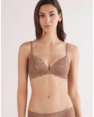 Intimissimi Pretty Flowers Tiziana Triangle Bra - Natural
