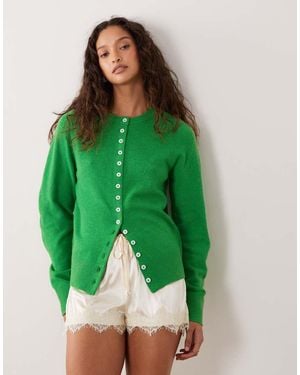 ASOS Mid Weight Fitted Cardigan - Green
