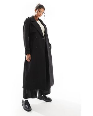 Bershka Trench Taglio Lungo - Nero
