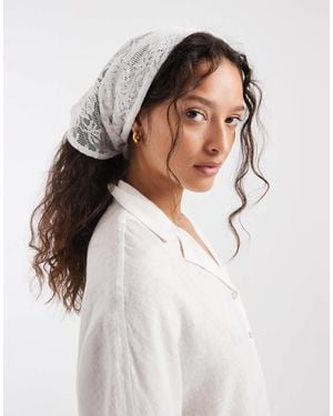 Pieces Lace Multi-use Scarf - White