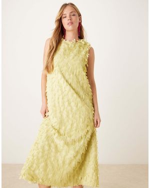 Ghospell 3d Midi Dress - Yellow