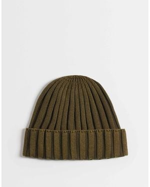 ASOS Knitted Chunky Rib Mini Beanie - Green