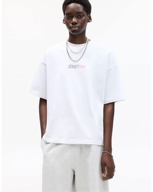 Pull&Bear Stwd - t-shirt à imprimé studio - Blanc