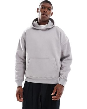 Hollister – kastiger kapuzenpullover - Grau