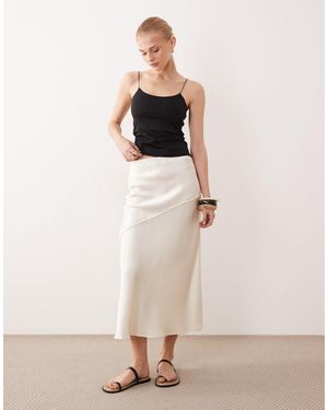 Aware Satin Maxi Skirt With Drop Waist - Natural