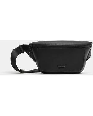 Pull&Bear Rubberised Belt Bag - Black
