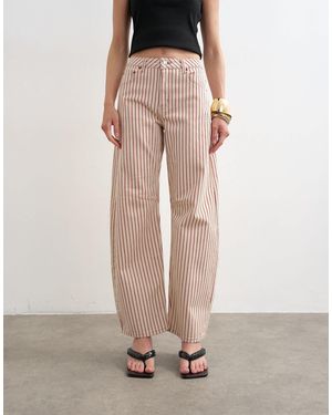 TOPSHOP Barrel Mid Rise Jean - Pink