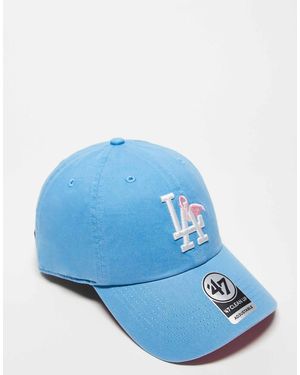 '47 Los Angeles Dodgers Clean Up Cap With Contrast Embroidery - Blue